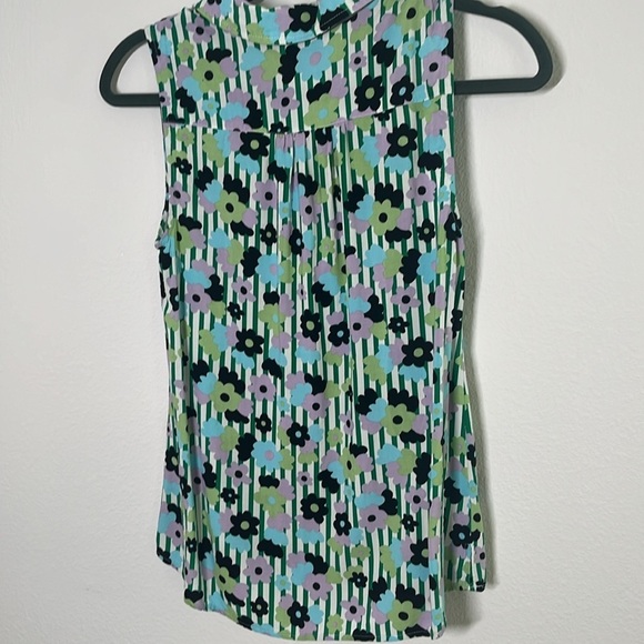 ModCloth Retro 70s Floral Stripe Tank Blouse | Size XS - Picture 4 of 5